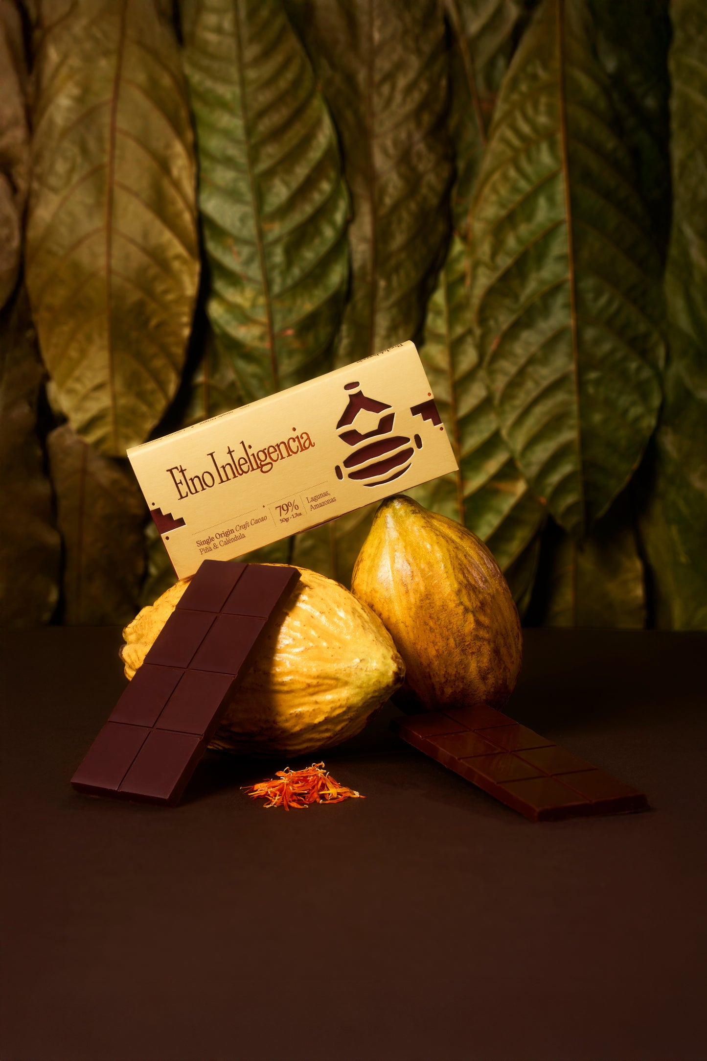 Chocolate 79% Amazonas con piña & calendula
