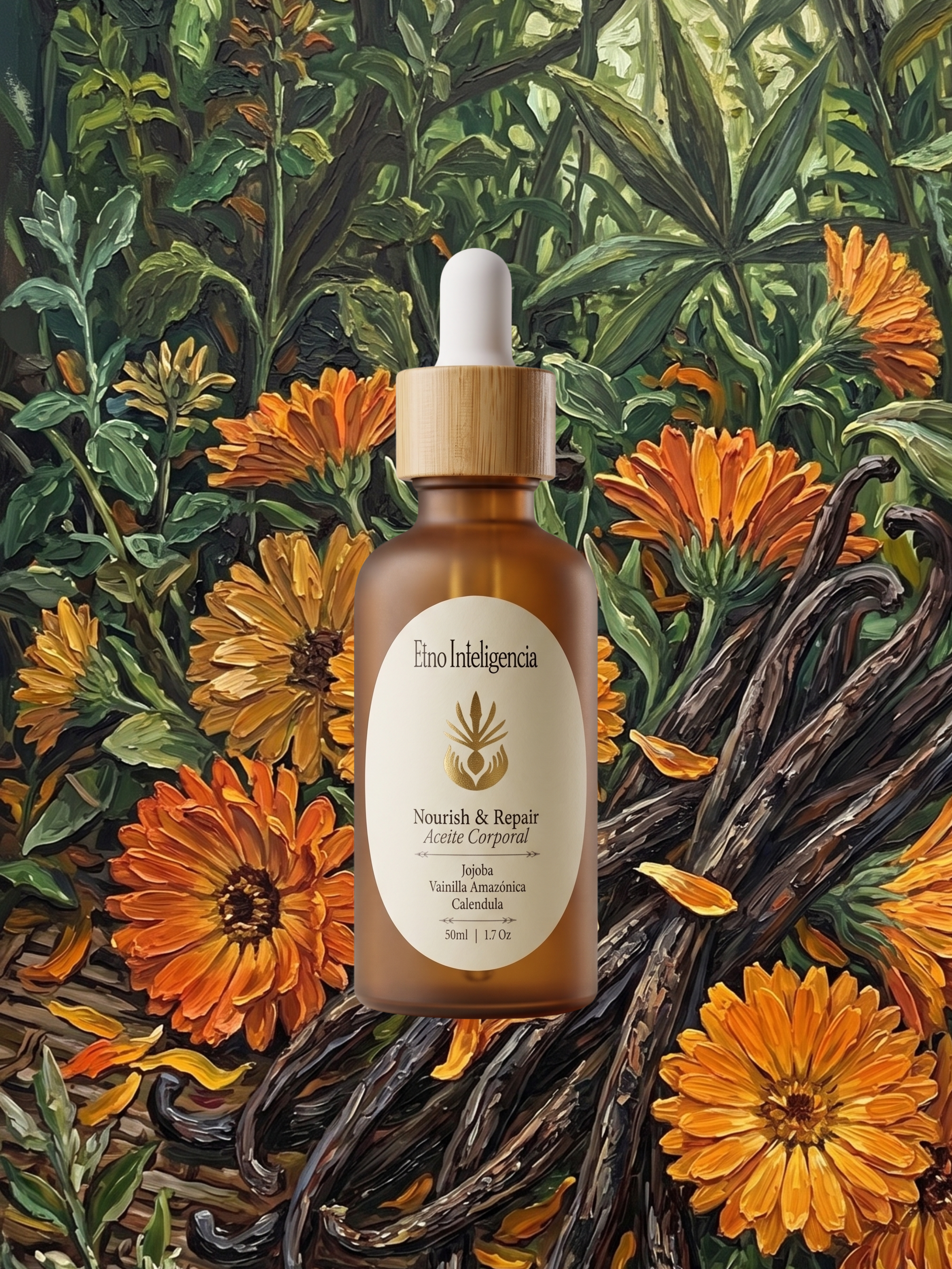 Nourish & Repair - Aceite nutritivo de jojoba, caléndula y vainilla amazónica